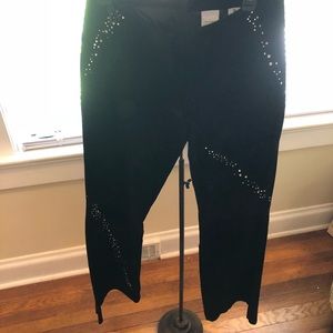 Black suede pants. Fake